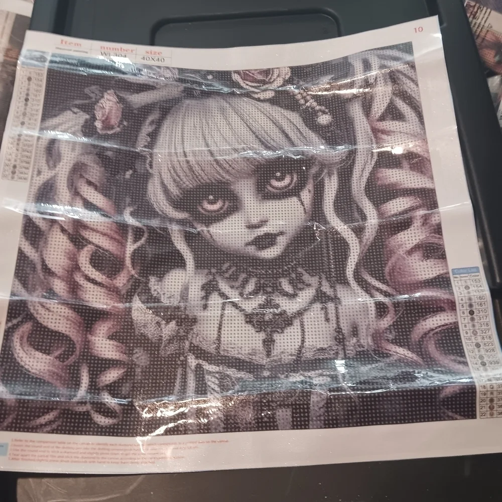 Gothic Doll Diamond Art Print Kit 40x40